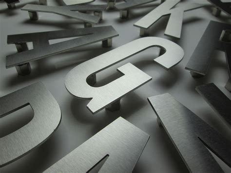 flat cut metal letters